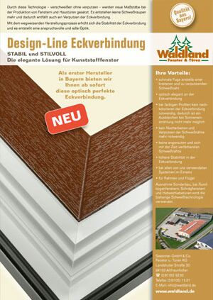 Prospektblatt Design-Line Eckverbindung