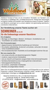 Schreiner für die Endmontage unserer Haustüren (m/w/d)