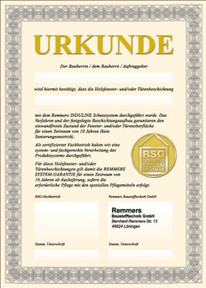RSG Zertifikat